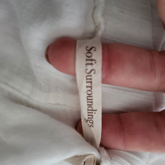 Soft Surroundings Cream Rayon-Cotton Blend Garment - Picture 4 of 9